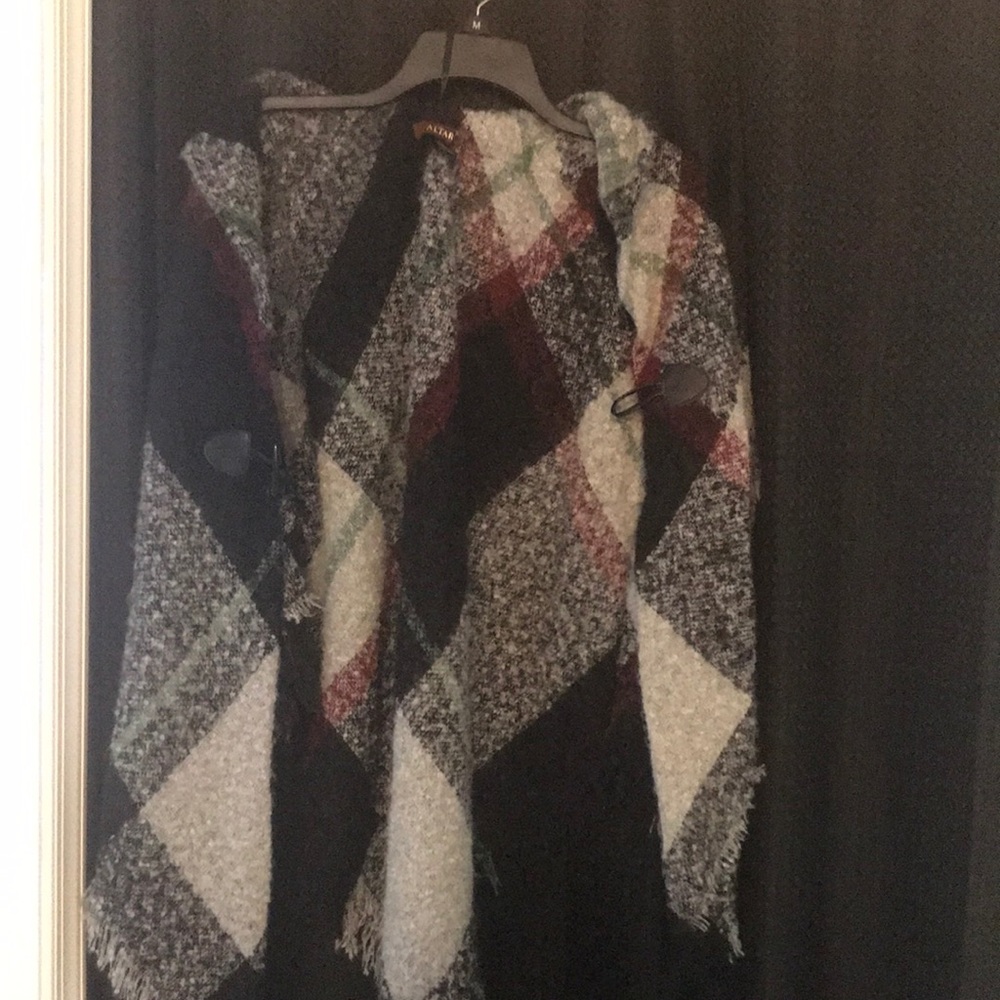 Cozy multi colored shawl/poncho